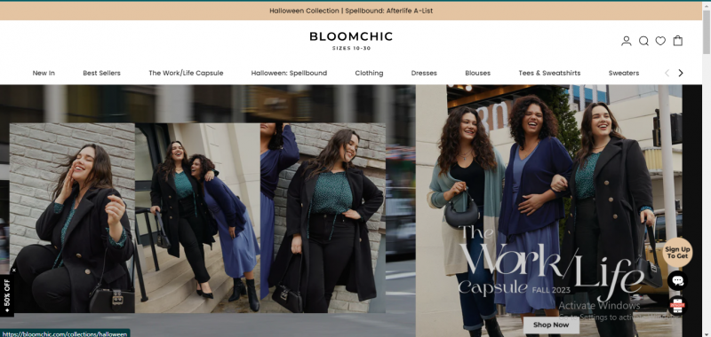 Bloomchic homepage